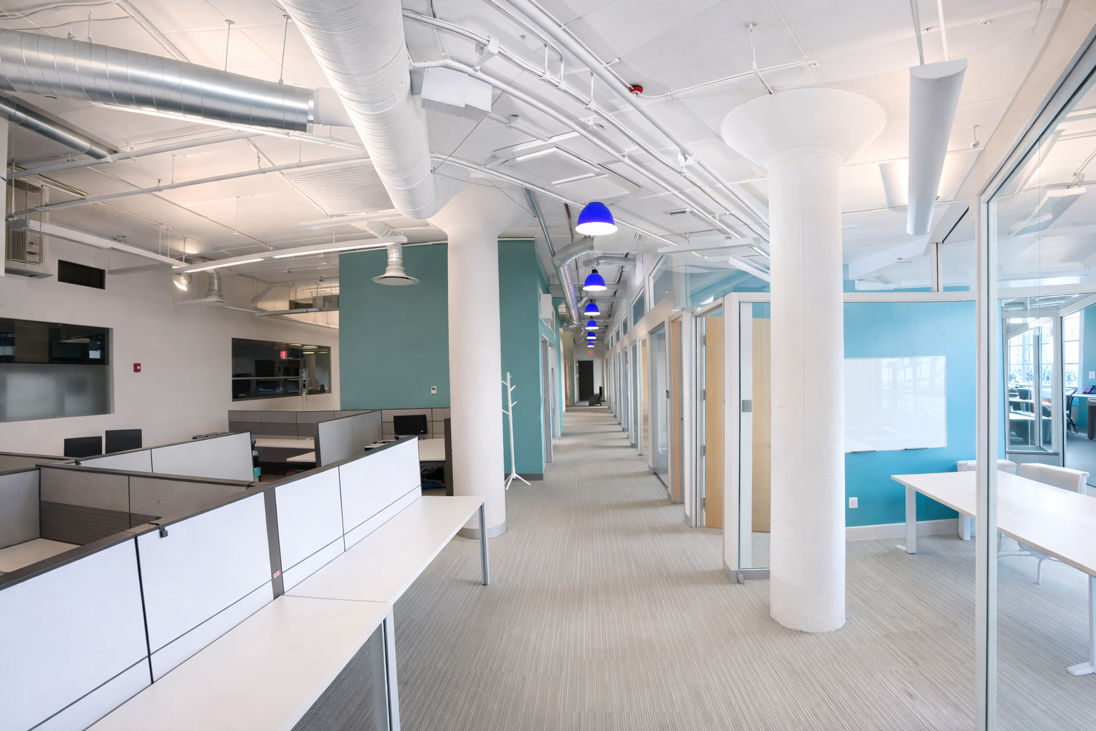Modern Co-Working Office with Natural Light and Seaport Views