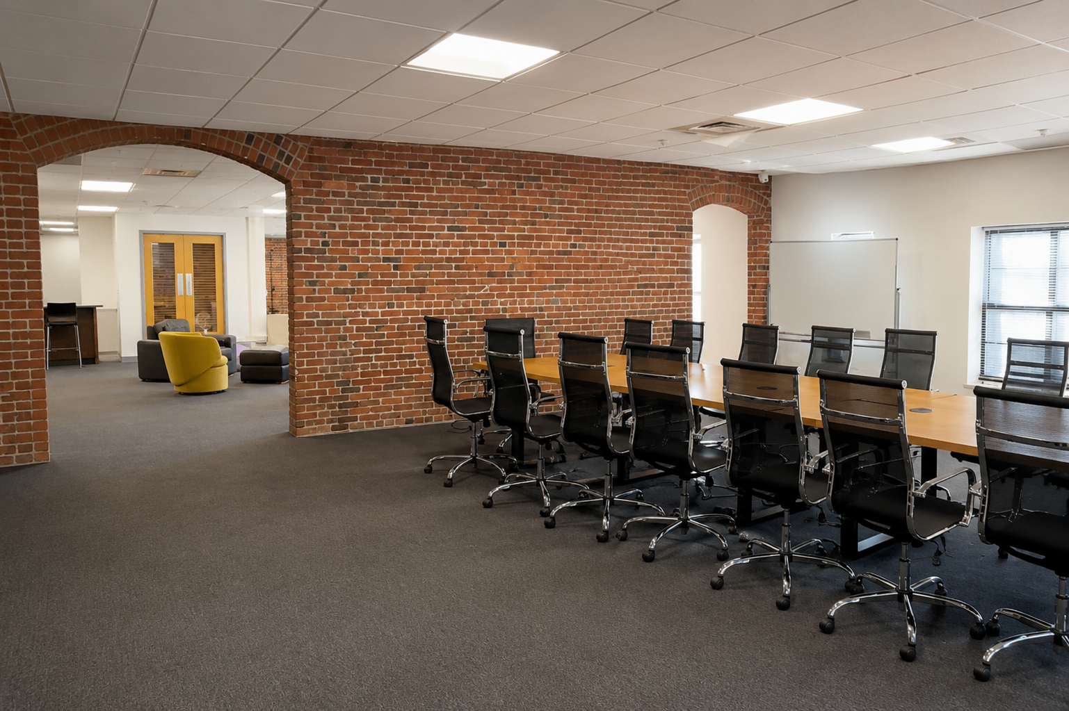 Vibrant Exposed Brick Office in Seaport