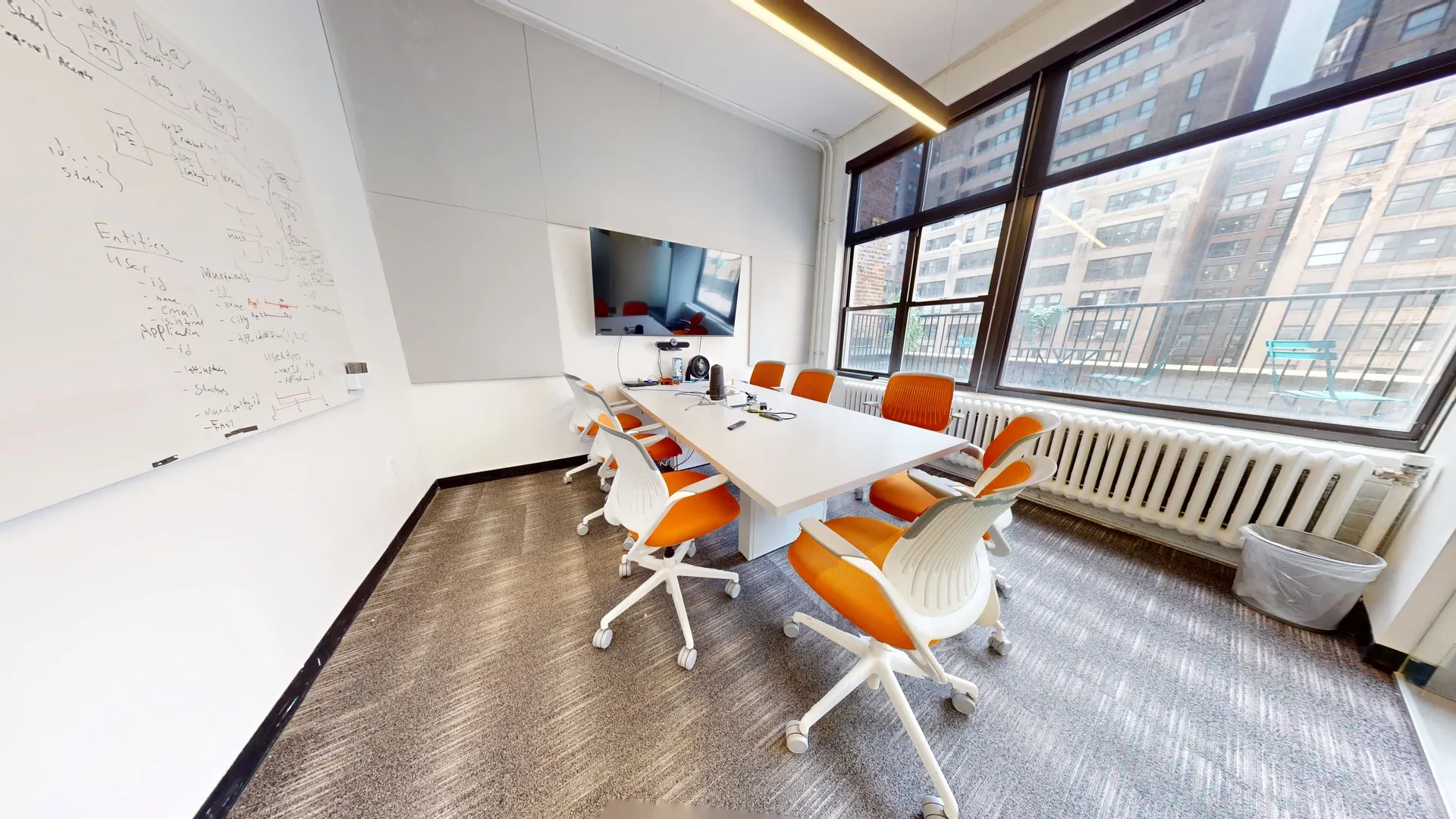 Bright Furnished Office in Garment District with Terrace