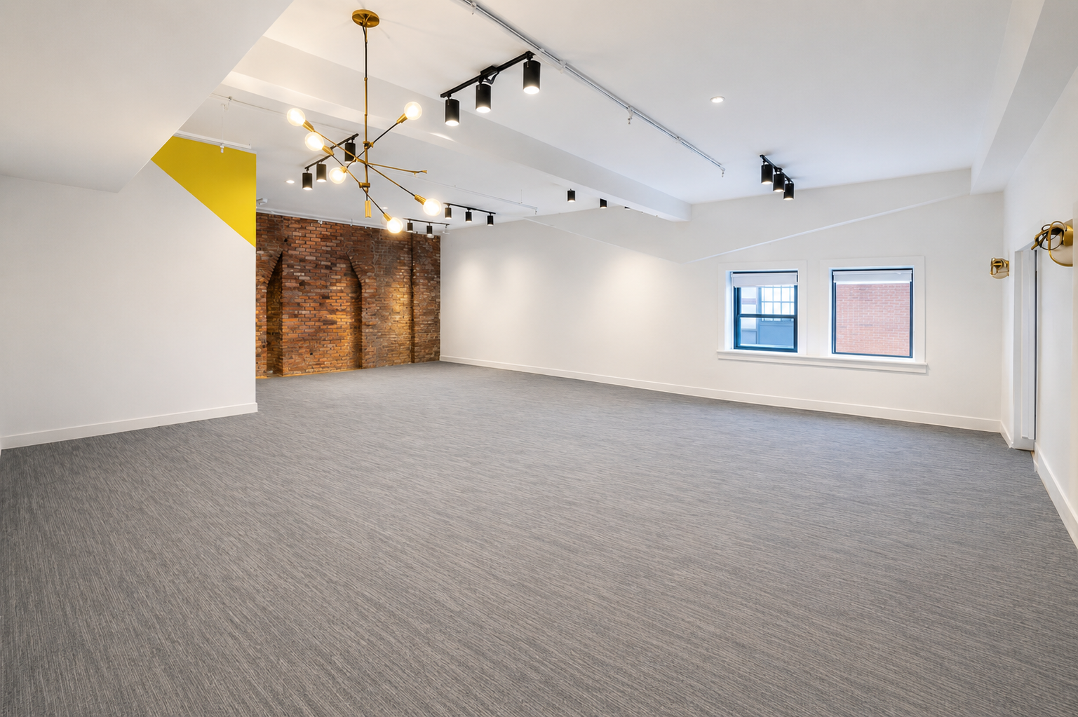 Modern Brick Office with Natural Light in Downtown