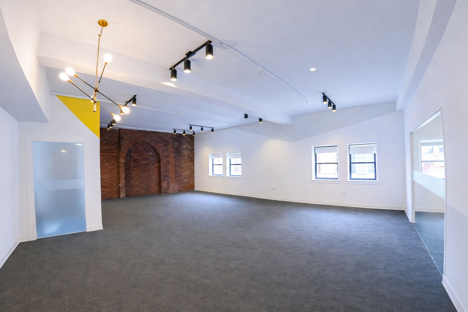 Modern Brick Office with Natural Light in Downtown