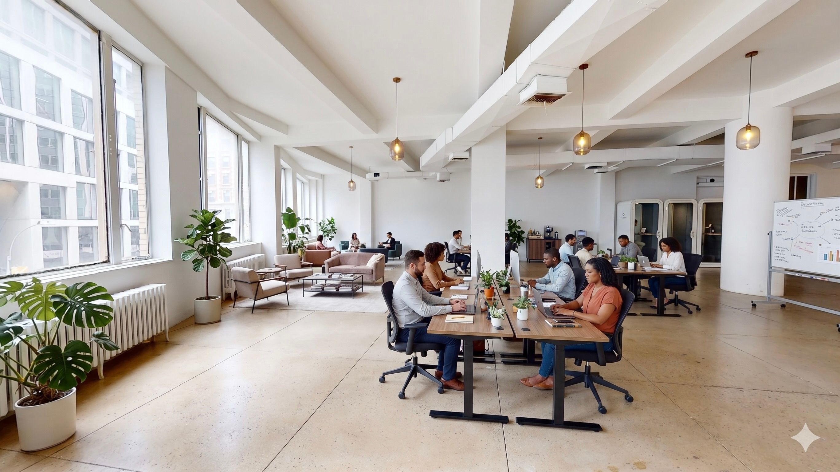Expansive Midtown Office with High Ceilings and Light