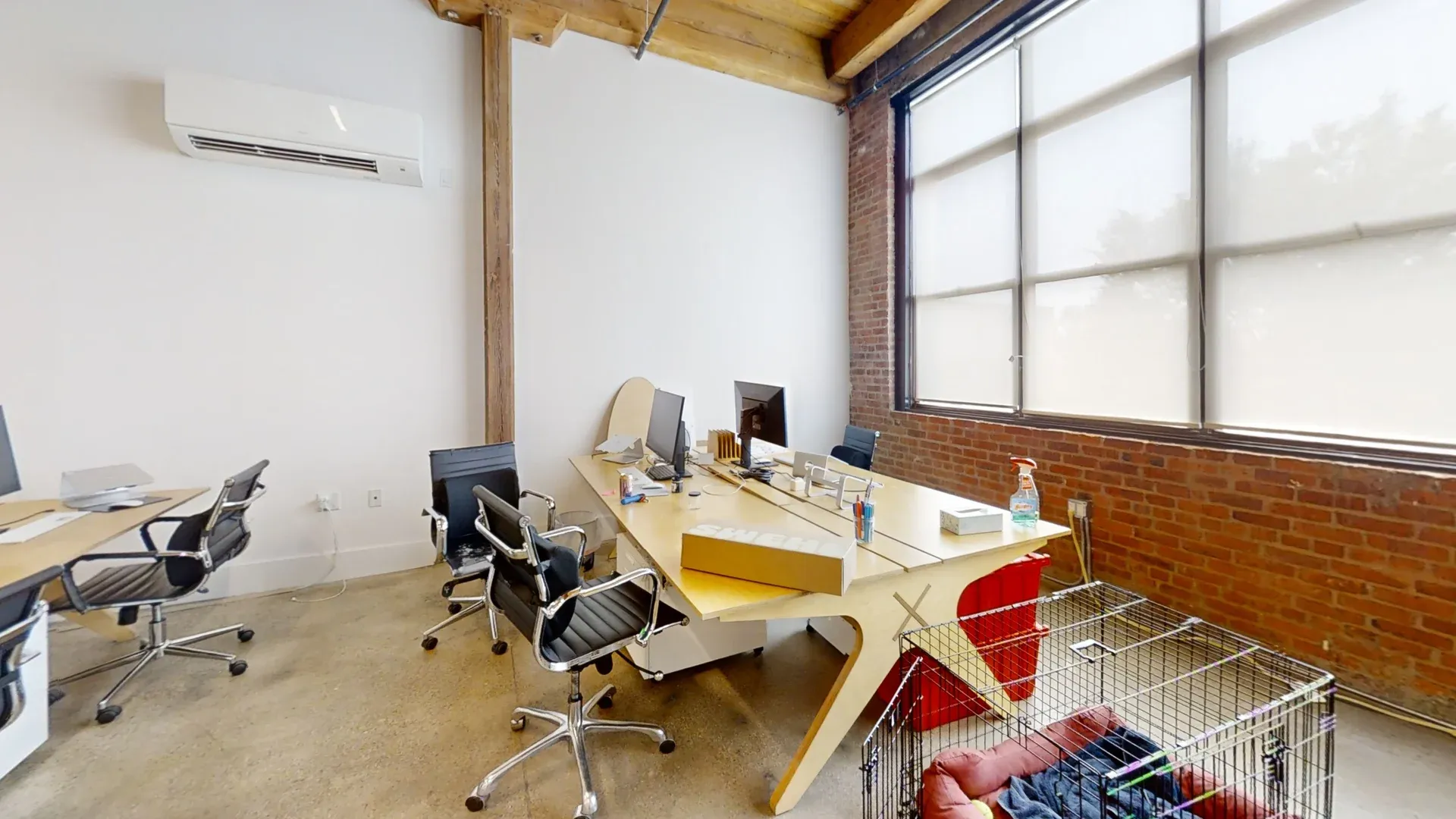 Chic Exposed Brick Office with Natural Light in Brooklyn