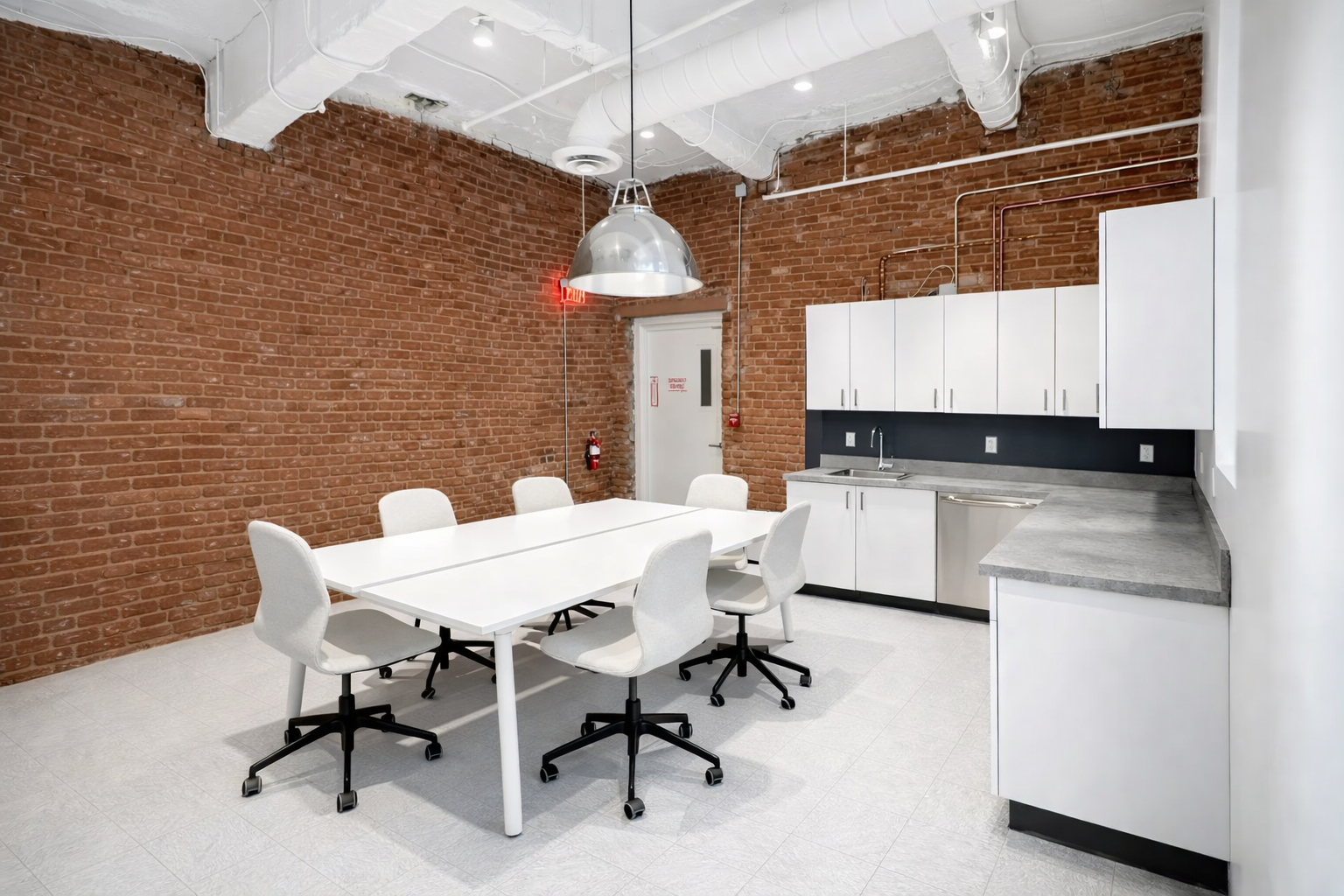 Modern Brick Office with Natural Light in Seaport