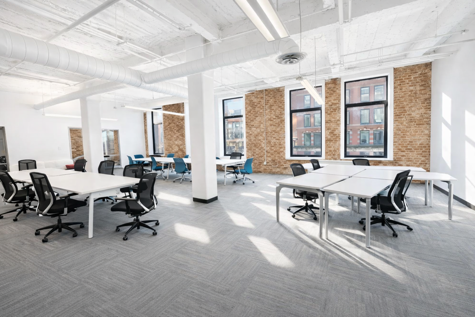 Modern Brick Office with Natural Light in Seaport