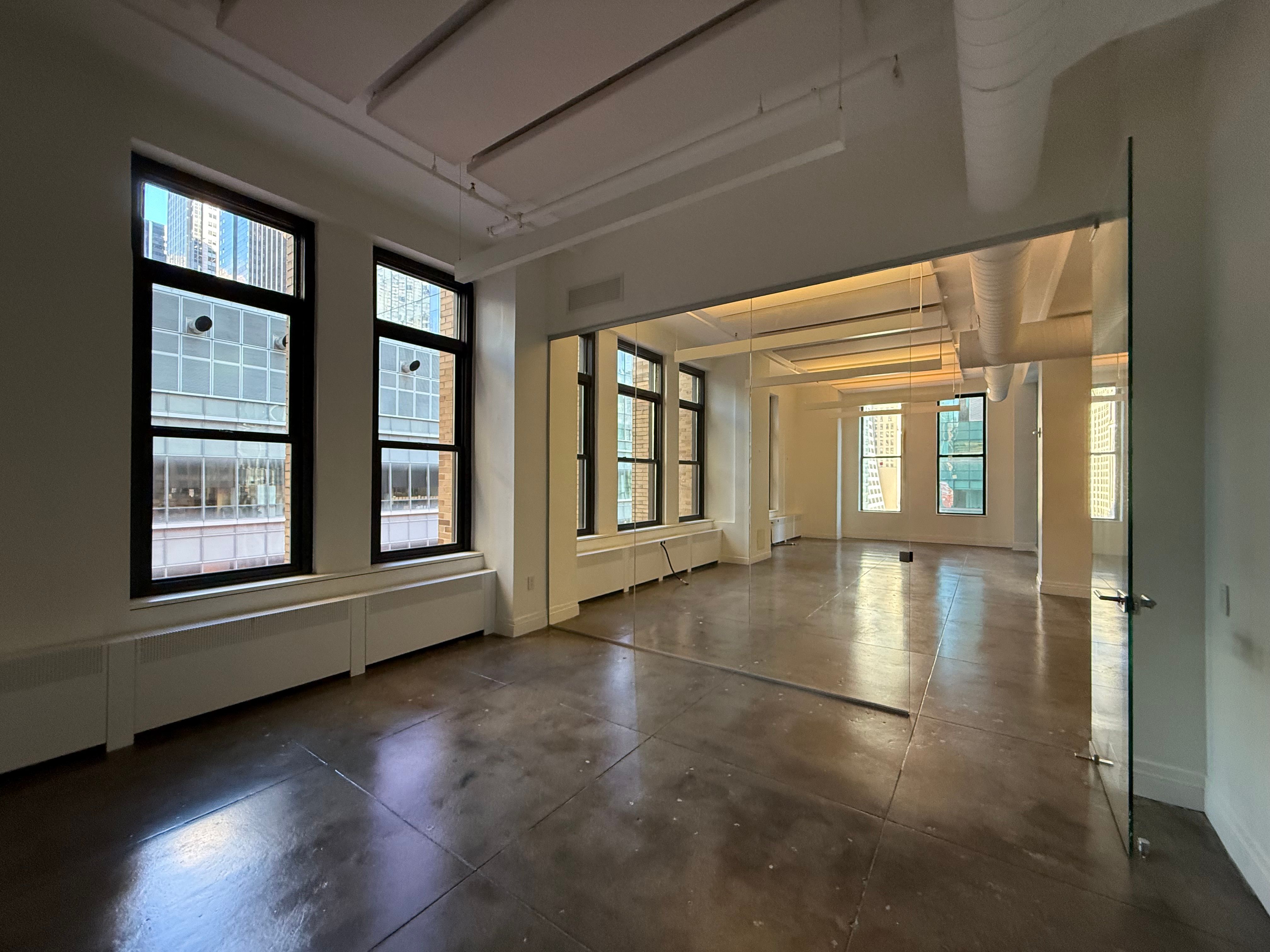 Bright Office in Times Square with Natural Light
