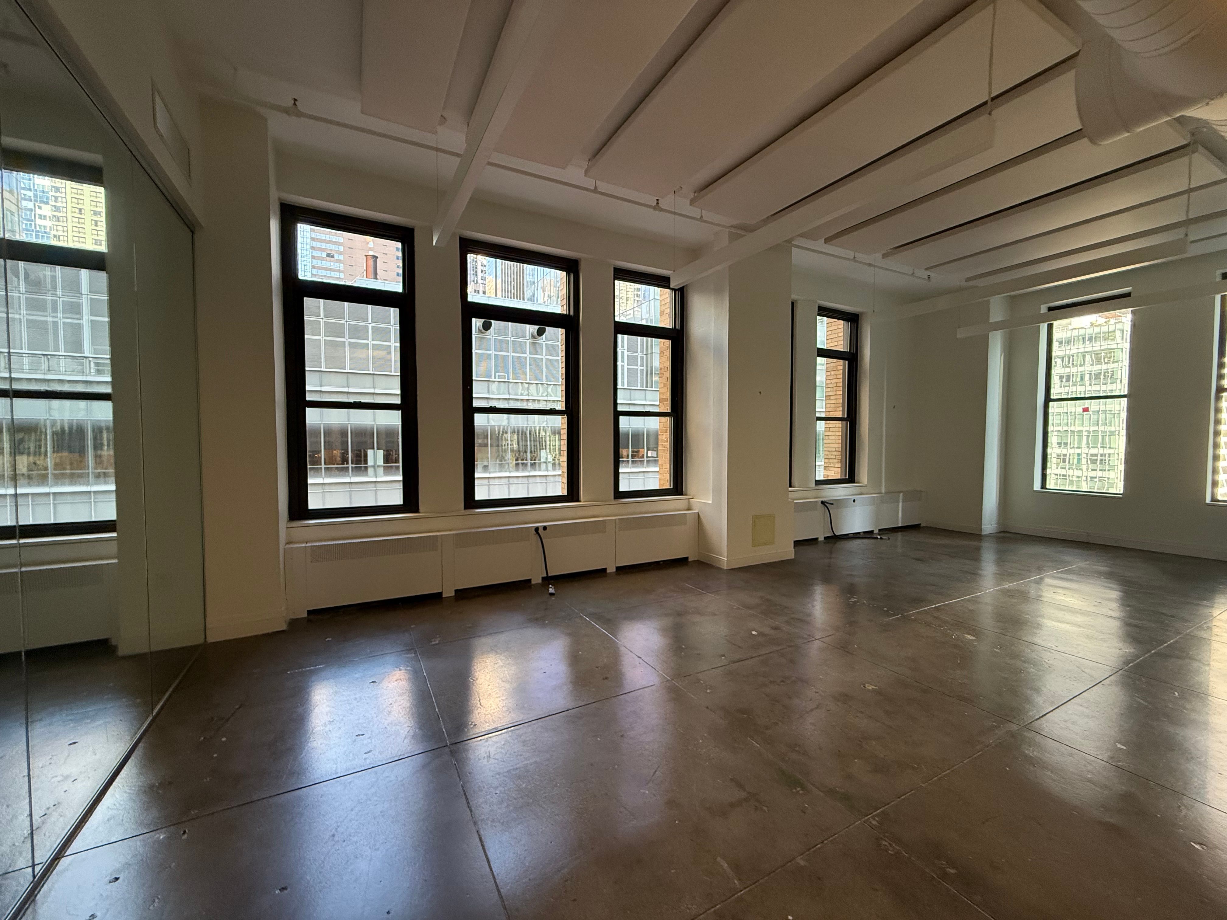 Bright Office in Times Square with Natural Light