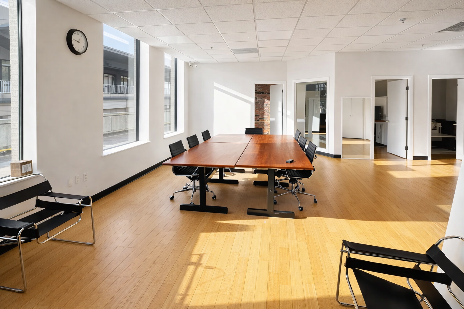 Chic Brick Office with Natural Light in Downtown