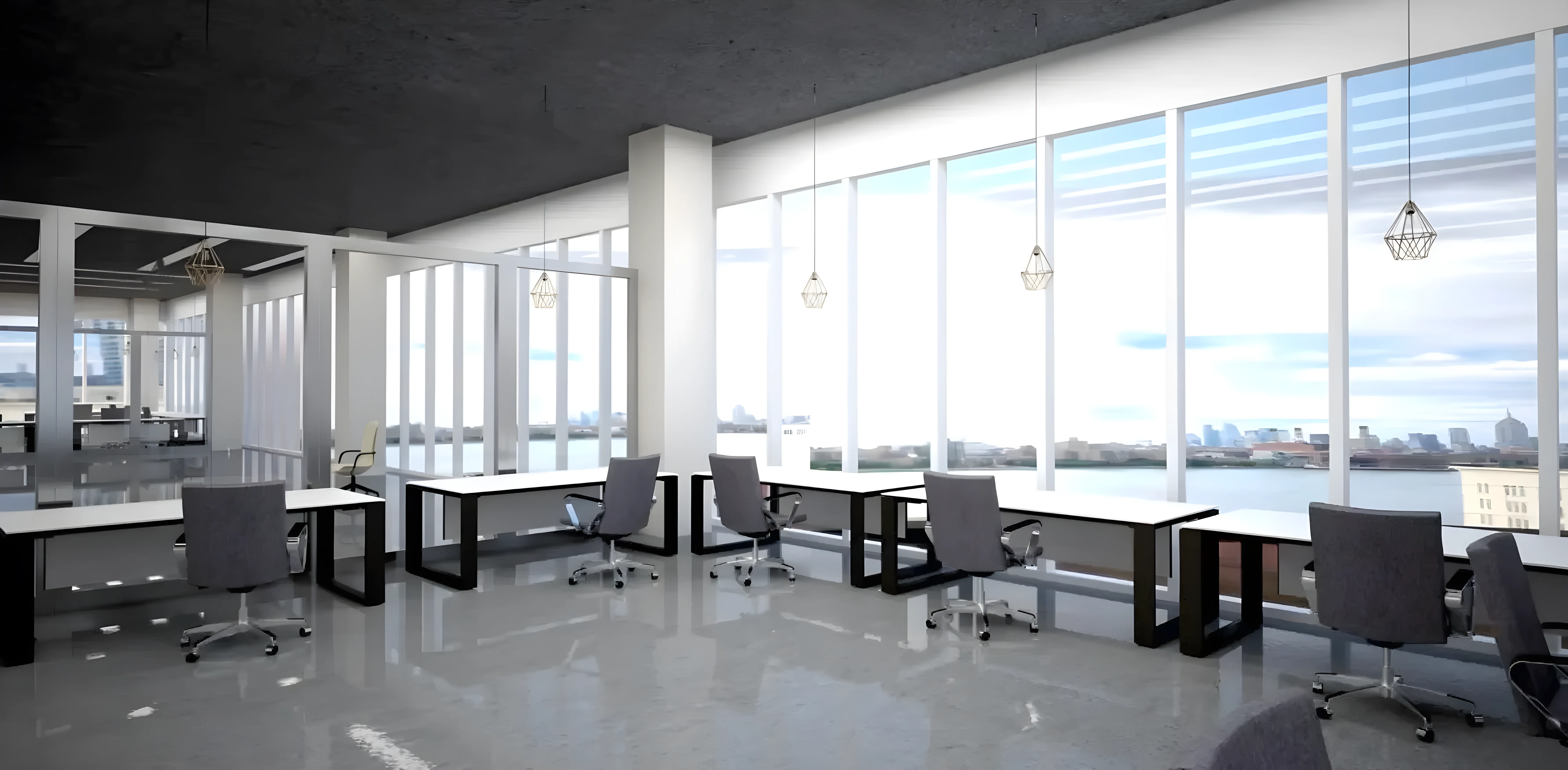 Bright Williamsburg Office with Glass Conference Rooms
