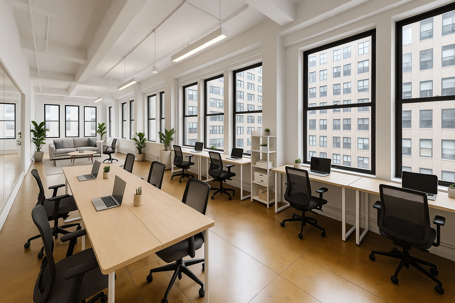 Spacious Corner Office with Private Offices & Conference Rooms