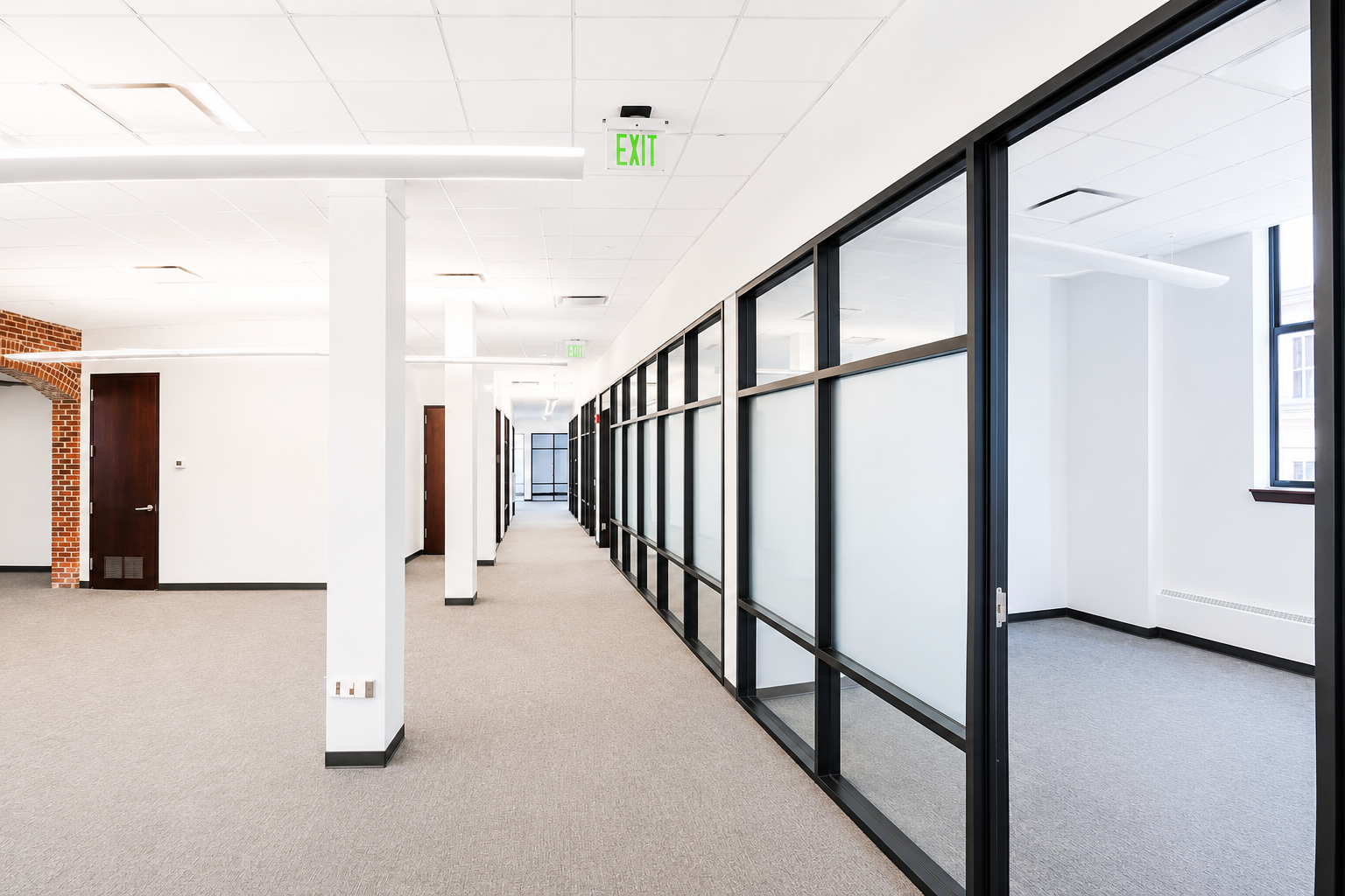 Creative Brick Office with Natural Light in Downtown
