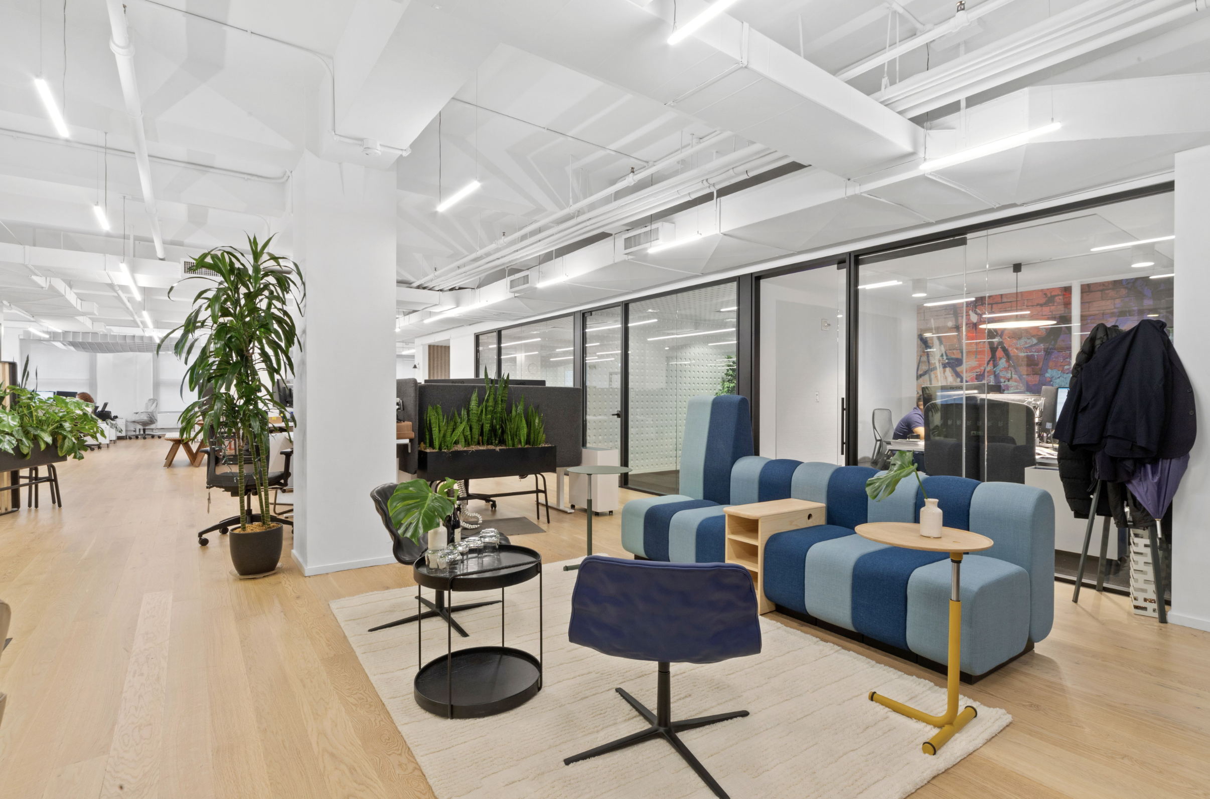 Modern Airy Midtown Office with Exposed Brick
