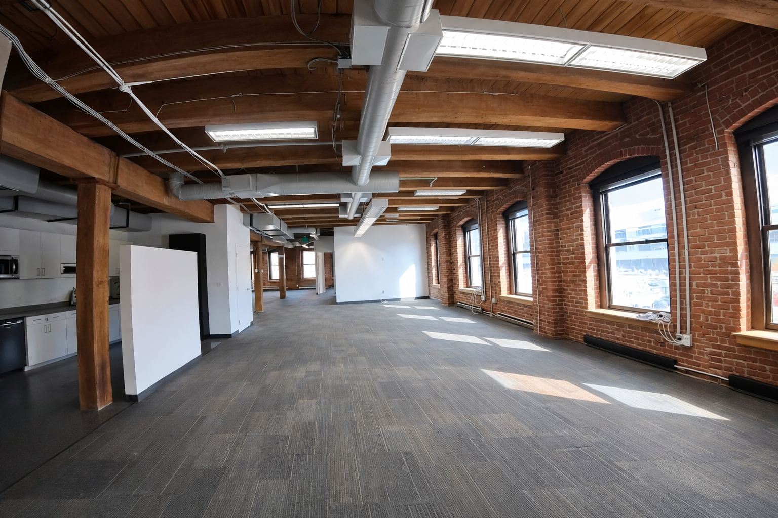 Bright Creative Seaport Office with Exposed Brick