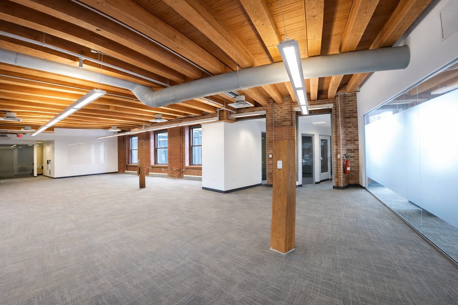 Bright Creative Seaport Office with Exposed Brick
