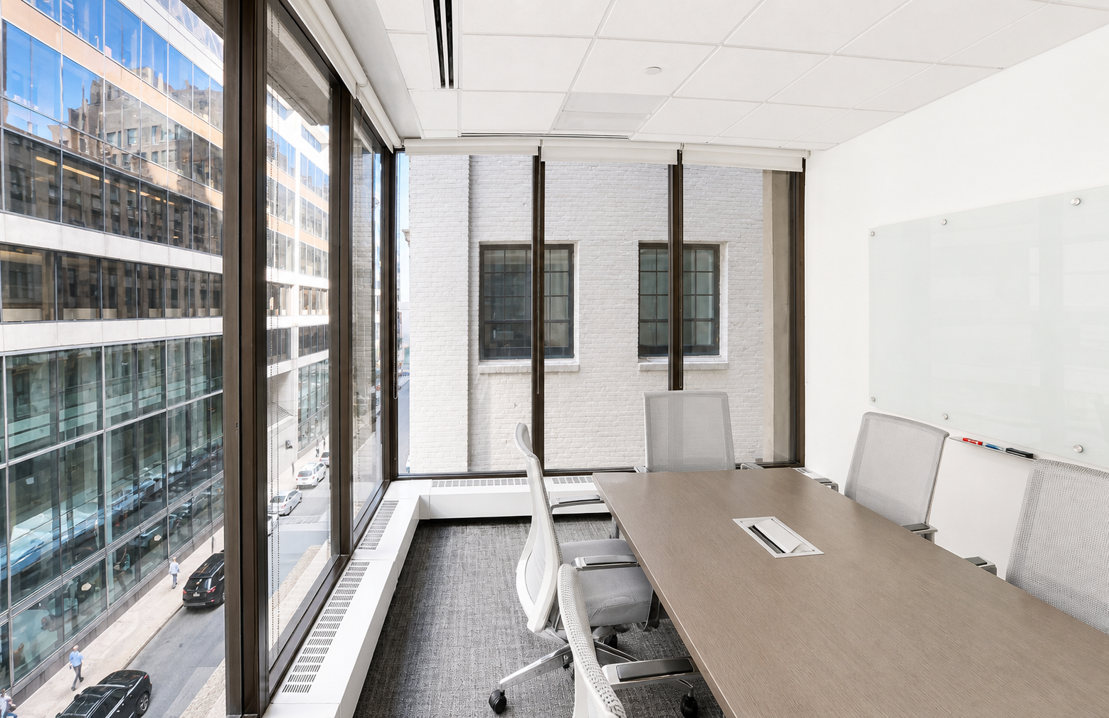 Modern Workspace with Views of Boston's Downtown Core