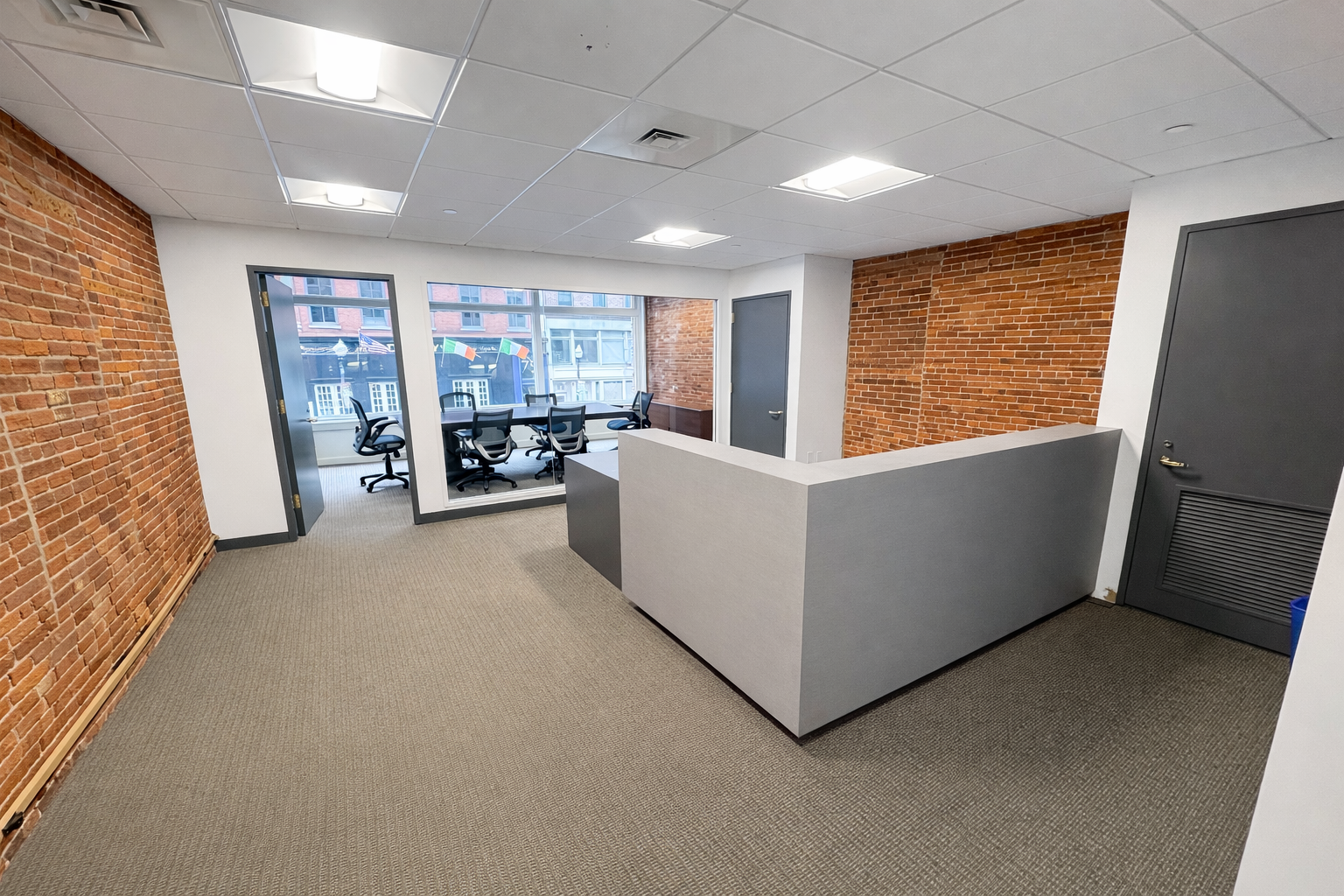 Charming Brick Office with Natural Light