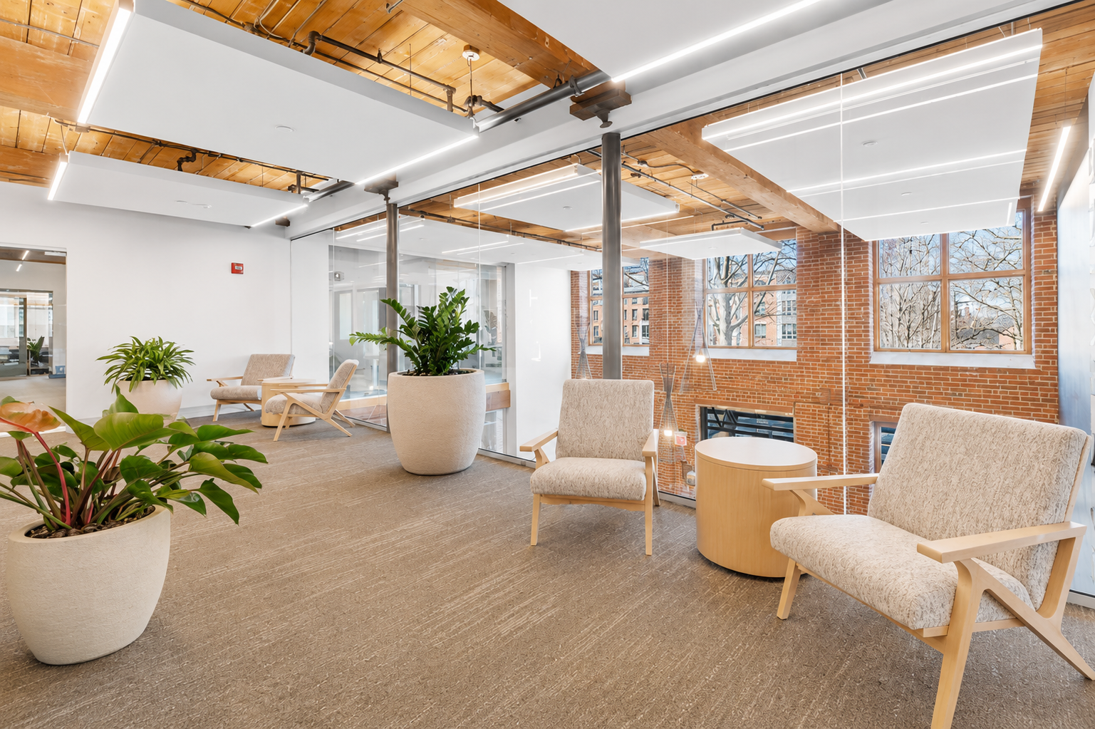 Creative Brick Office with Natural Light in East Cambridge