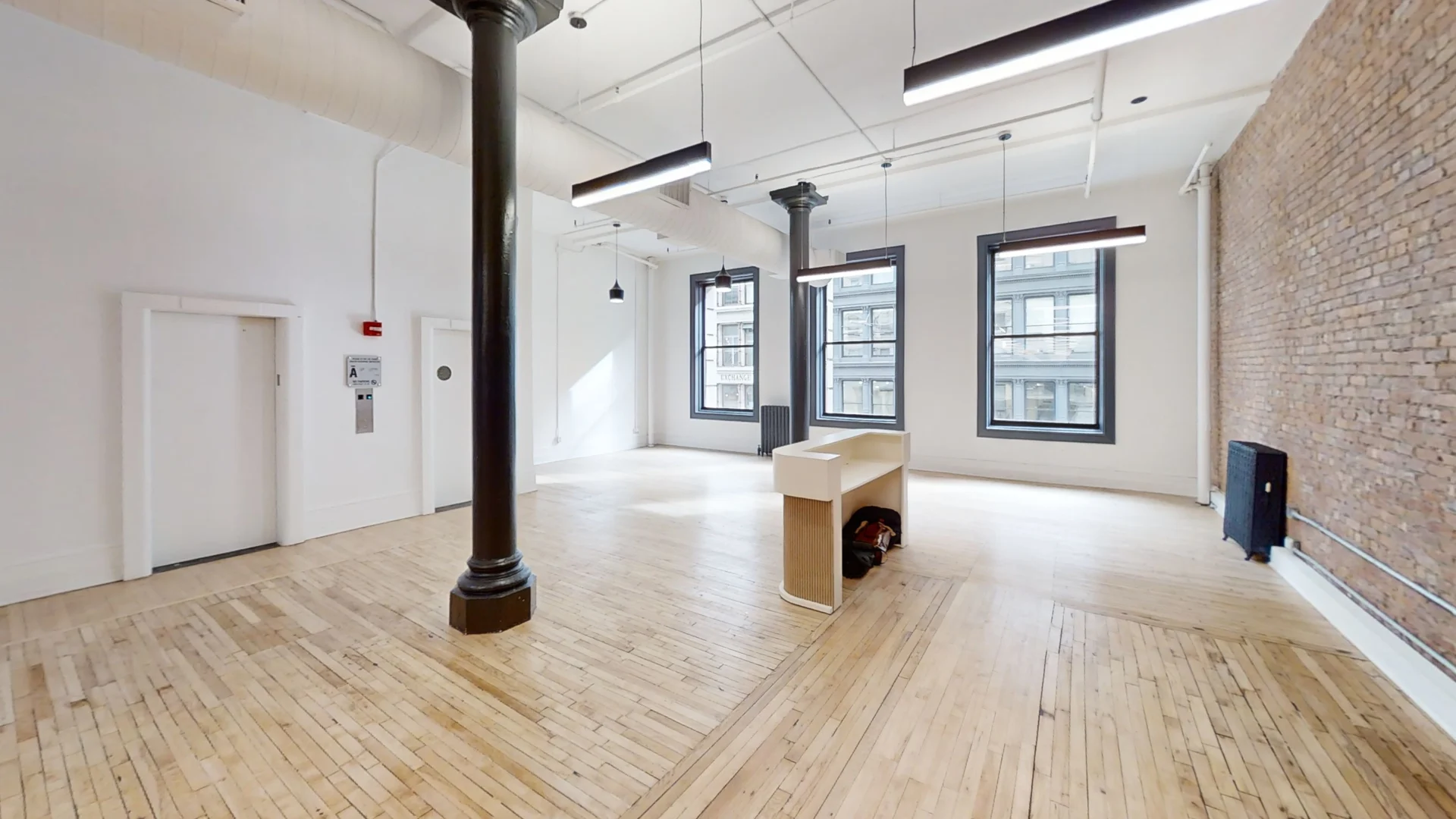 Bright, Creative SOHO Office with Exposed Brick