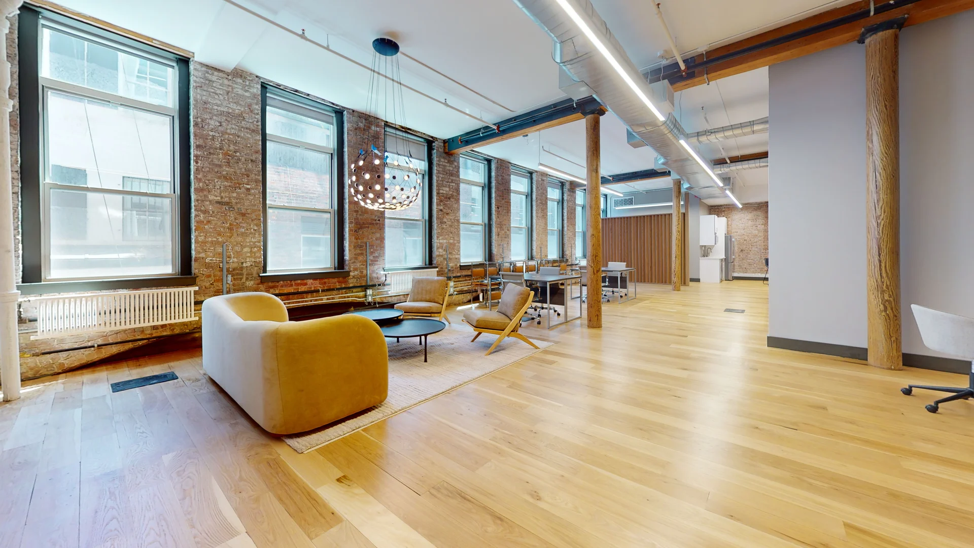 Bright SoHo Office with Exposed Brick and Natural Light