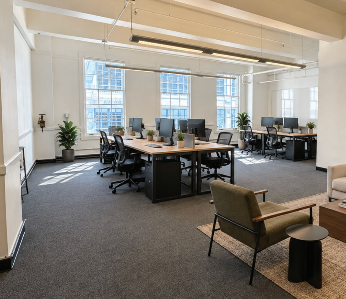 Bright Union Square Office with Natural Light