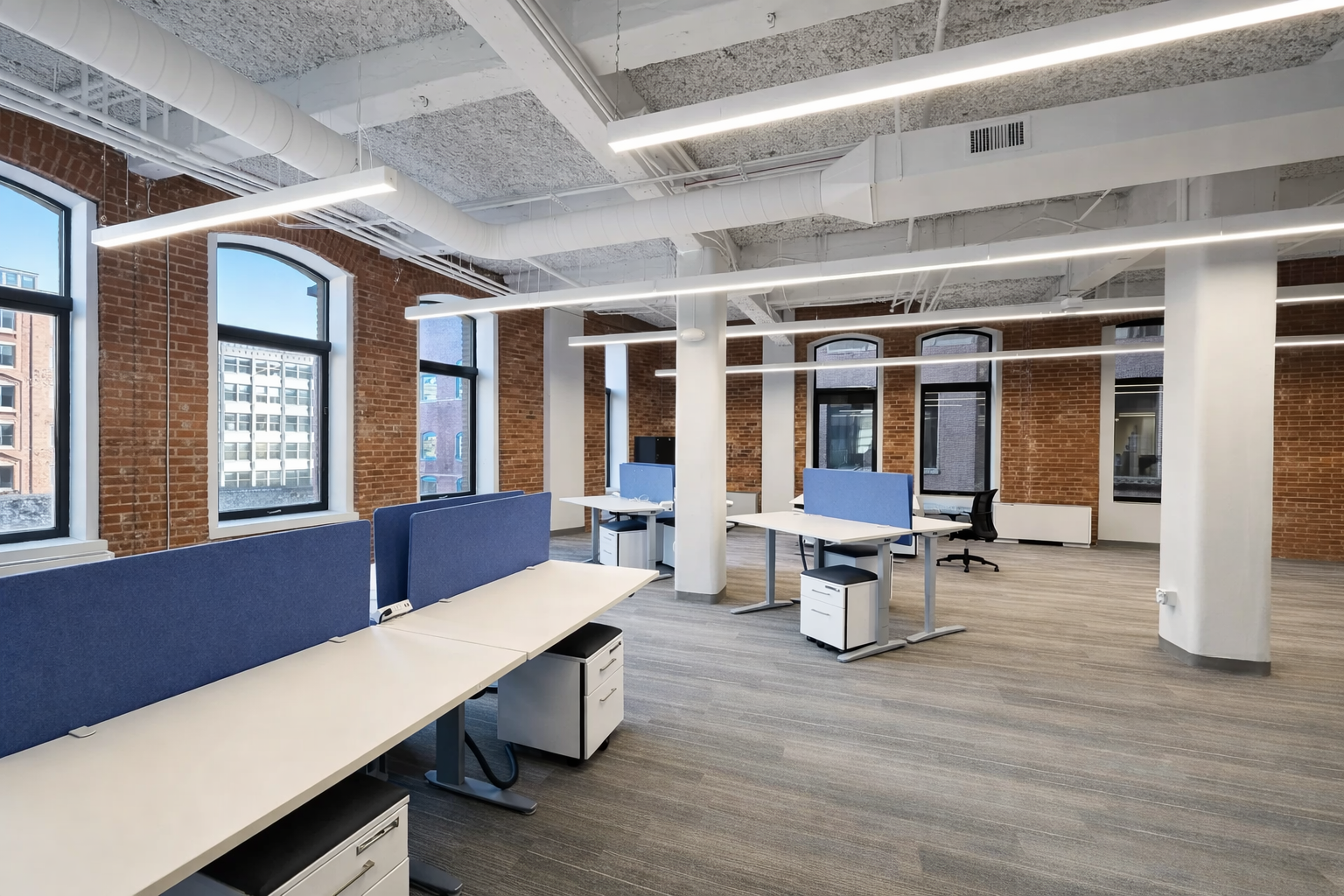 Bright Exposed Brick Office in Vibrant Seaport