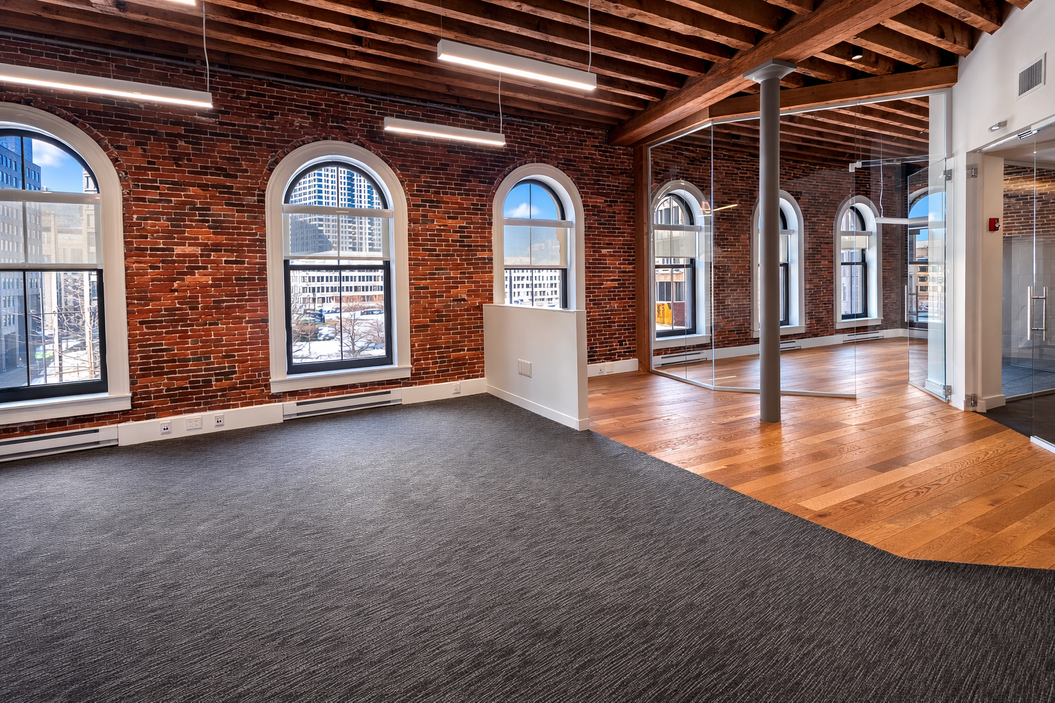 Charming Brick Office with Natural Light in Downtown