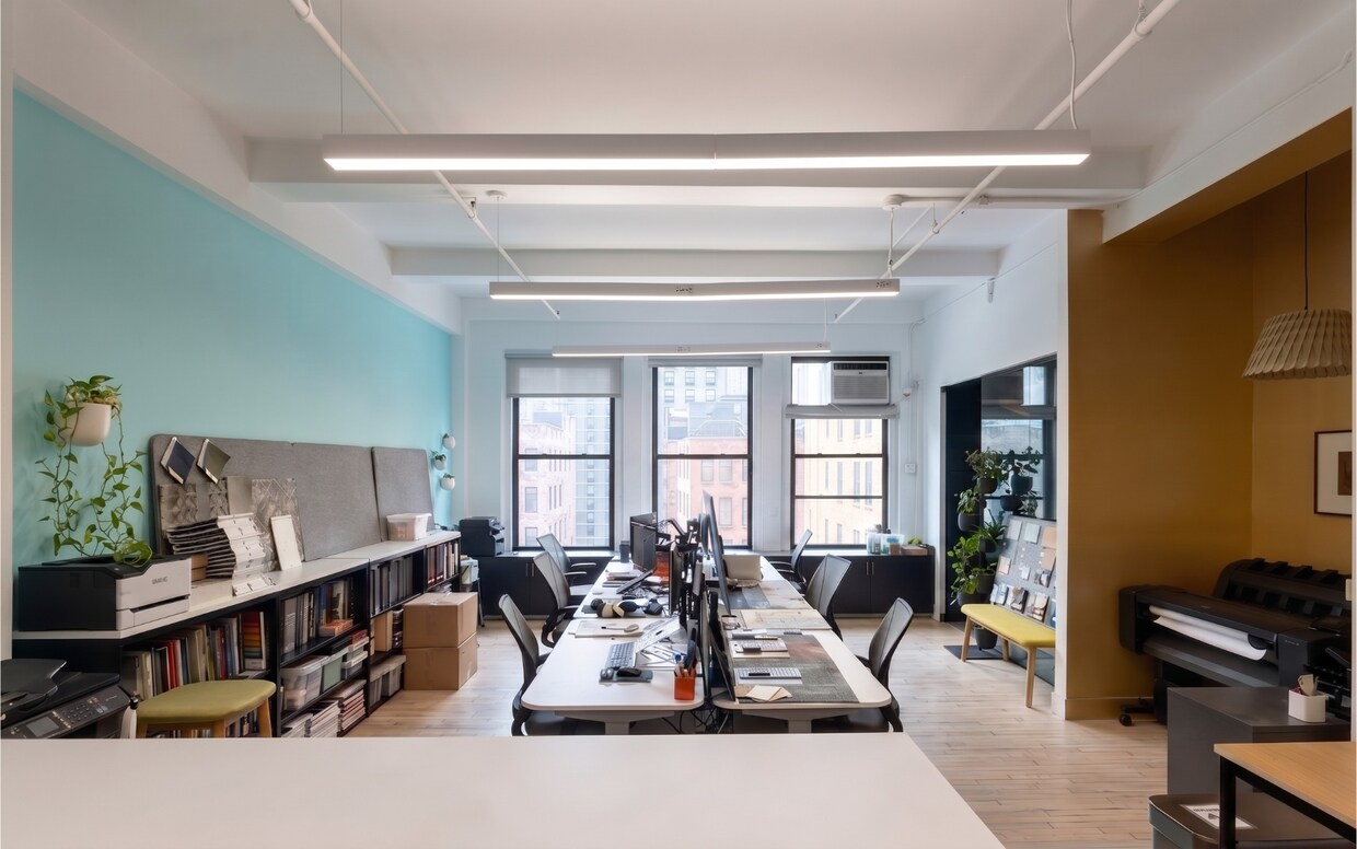 Sunlit Midtown South Office with Modern Amenities