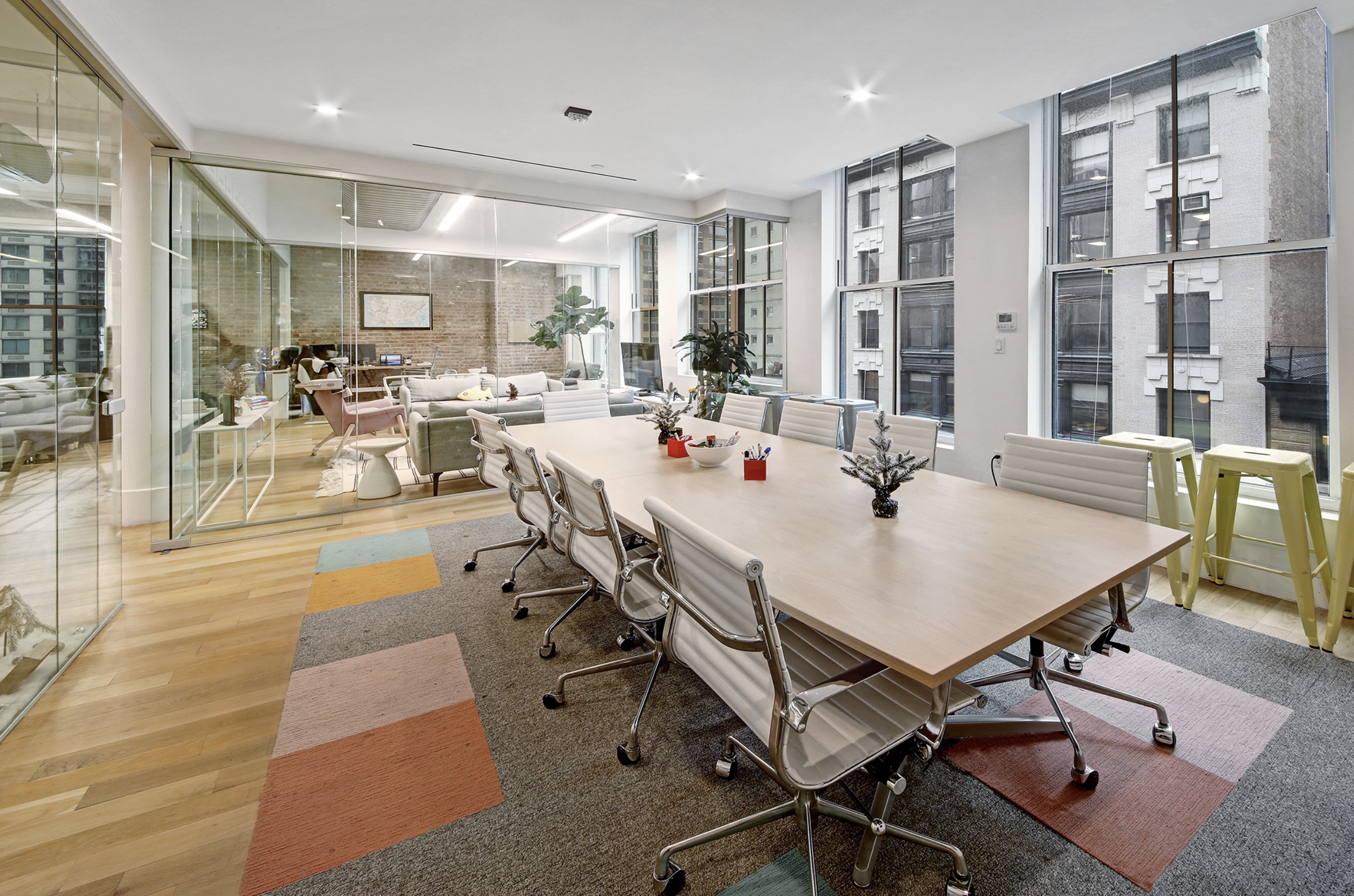 Vibrant Chelsea Office with Exposed Brick and Natural Light