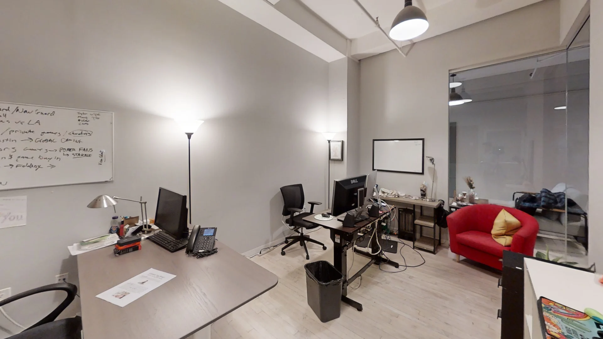 Private offices in media production office